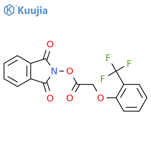1,3-dioxo-2,3-dihydro-1H-isoindol-2-yl 2-[2-(trifluoromethyl)phenoxy]acetate structure