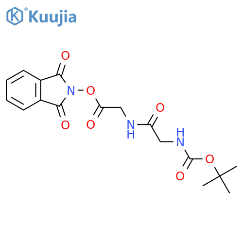 1,3-dioxo-2,3-dihydro-1H-isoindol-2-yl 2-(2-{[(tert-butoxy)carbonyl]amino}acetamido)acetate structure