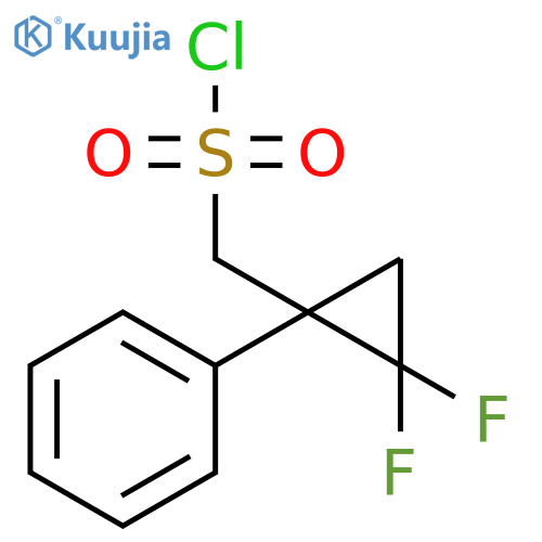 Cyclopropanemethanesulfonyl chloride, 2,2-difluoro-1-phenyl- structure
