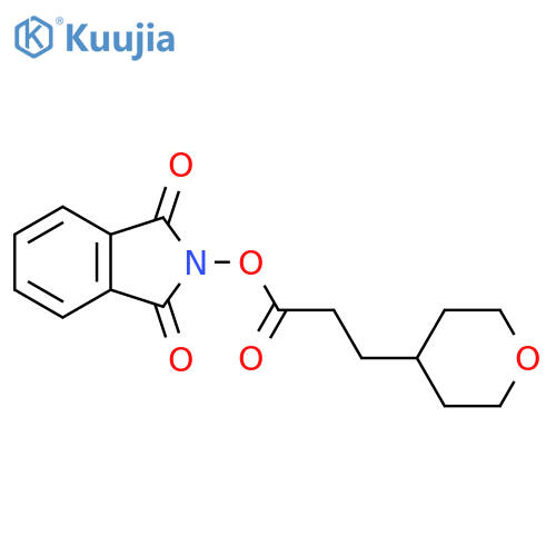 1,3-dioxo-2,3-dihydro-1H-isoindol-2-yl 3-(oxan-4-yl)propanoate structure