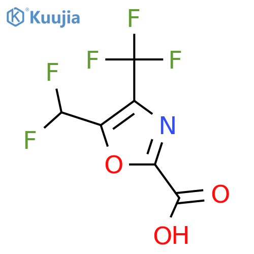 5-(Difluoromethyl)-4-(trifluoromethyl)-1,3-oxazole-2-carboxylic acid structure