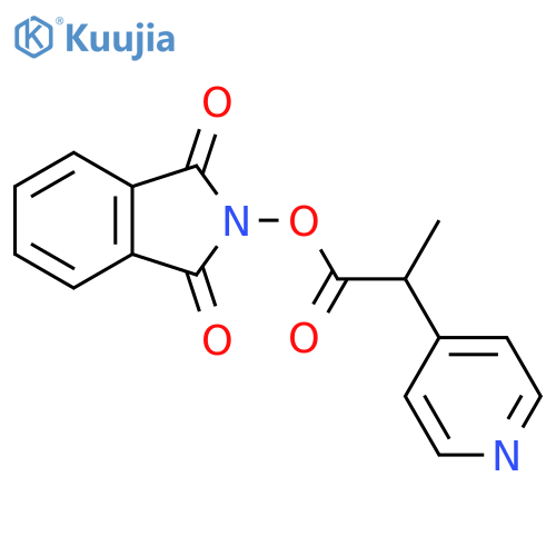 1,3-dioxo-2,3-dihydro-1H-isoindol-2-yl 2-(pyridin-4-yl)propanoate structure