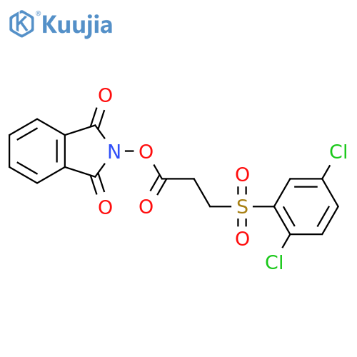 1,3-dioxo-2,3-dihydro-1H-isoindol-2-yl 3-(2,5-dichlorobenzenesulfonyl)propanoate structure