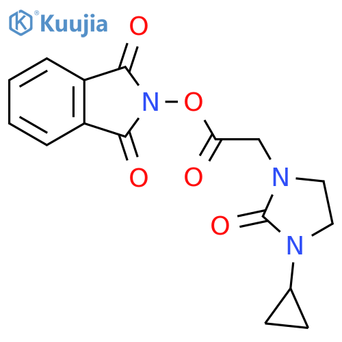 1,3-dioxo-2,3-dihydro-1H-isoindol-2-yl 2-(3-cyclopropyl-2-oxoimidazolidin-1-yl)acetate structure