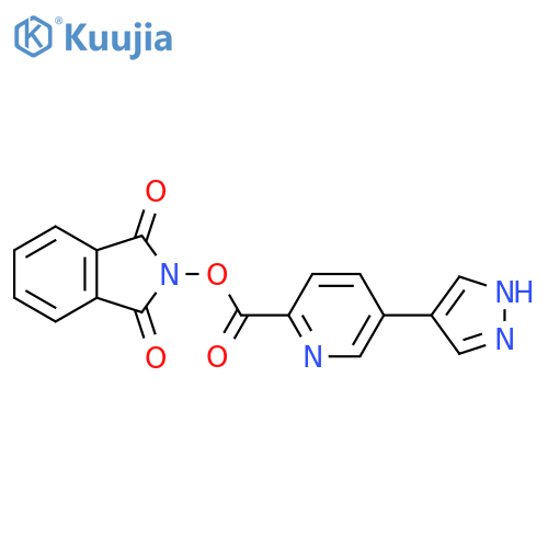 1,3-dioxo-2,3-dihydro-1H-isoindol-2-yl 5-(1H-pyrazol-4-yl)pyridine-2-carboxylate structure