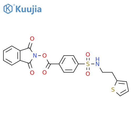 1,3-dioxo-2,3-dihydro-1H-isoindol-2-yl 4-{[2-(thiophen-2-yl)ethyl]sulfamoyl}benzoate structure
