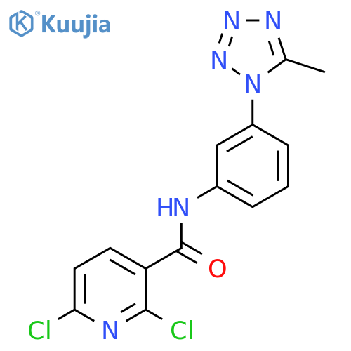 2,6-Dichloro-N-[3-(5-methyltetrazol-1-yl)phenyl]pyridine-3-carboxamide structure