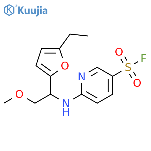 6-[[1-(5-Ethyl-2-furanyl)-2-methoxyethyl]amino]-3-pyridinesulfonyl fluoride structure