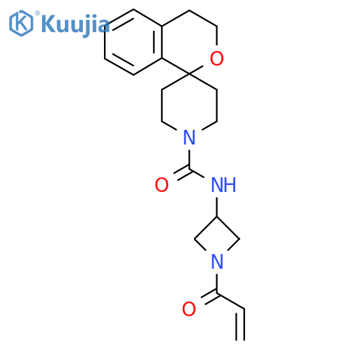 N-[1-(prop-2-enoyl)azetidin-3-yl]-3,4-dihydrospiro[2-benzopyran-1,4'-piperidine]-1'-carboxamide structure