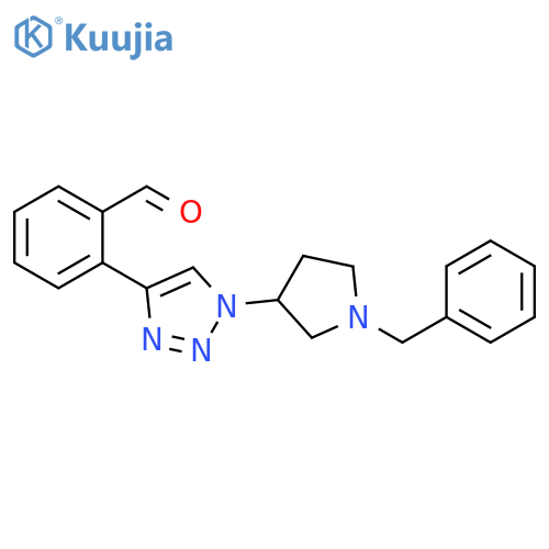 2-1-(1-benzylpyrrolidin-3-yl)-1H-1,2,3-triazol-4-ylbenzaldehyde structure