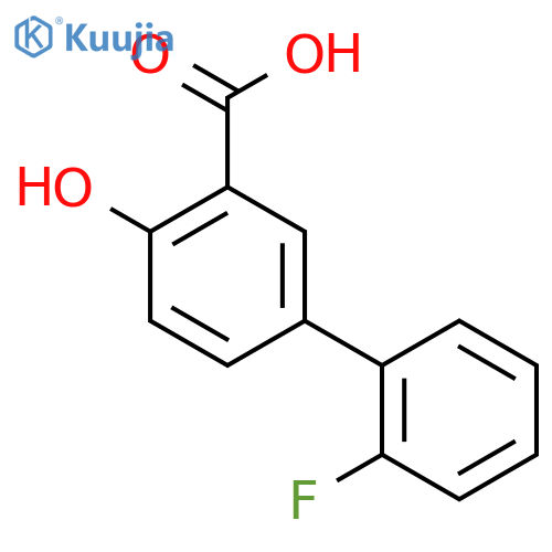 2'-Fluoro-4-hydroxybiphenyl-3-carboxylic acid structure