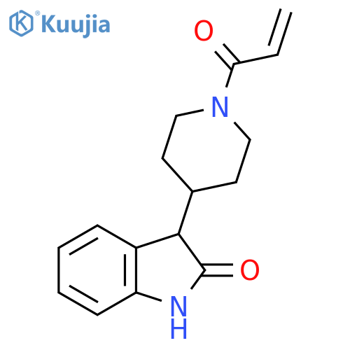 3-1-(prop-2-enoyl)piperidin-4-yl-2,3-dihydro-1H-indol-2-one structure