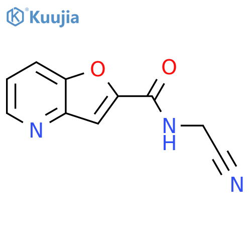 N-(cyanomethyl)furo3,2-bpyridine-2-carboxamide structure