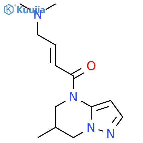 4-(dimethylamino)-1-{6-methyl-4H,5H,6H,7H-pyrazolo1,5-apyrimidin-4-yl}but-2-en-1-one structure