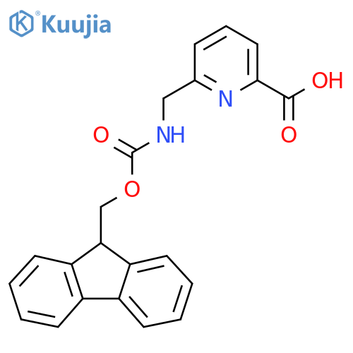 6-({(9H-fluoren-9-yl)methoxycarbonyl}amino)methylpyridine-2-carboxylic acid structure