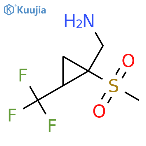 [1-Methanesulfonyl-2-(trifluoromethyl)cyclopropyl]methanamine structure