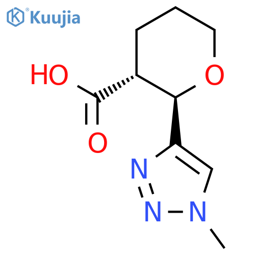 (2R,3R)-2-(1-Methyltriazol-4-yl)oxane-3-carboxylic acid structure