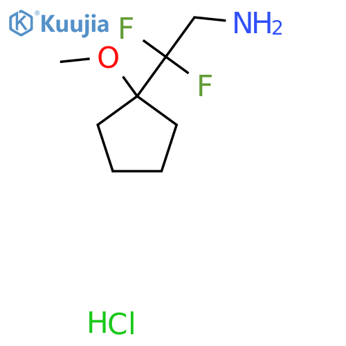 2,2-Difluoro-2-(1-methoxycyclopentyl)ethanamine;hydrochloride structure
