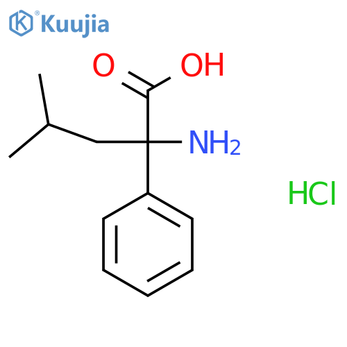2-Amino-4-methyl-2-phenylpentanoic acid;hydrochloride structure