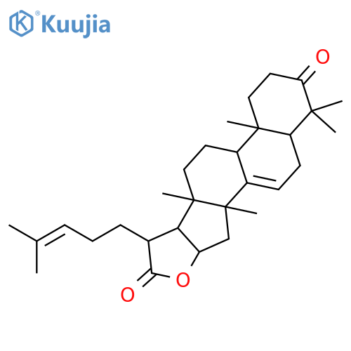 Lanosta-7,24-dien-21-oicacid, 16-hydroxy-3-oxo-, g-lactone, (13a,14b,16b,17a)- (9CI) structure