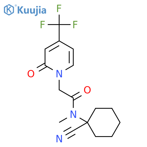 N-(1-Cyanocyclohexyl)-N-methyl-2-[2-oxo-4-(trifluoromethyl)pyridin-1-yl]acetamide structure