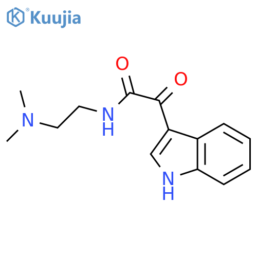 N-2-(dimethylamino)ethyl-2-(1H-indol-3-yl)-2-oxoacetamide structure