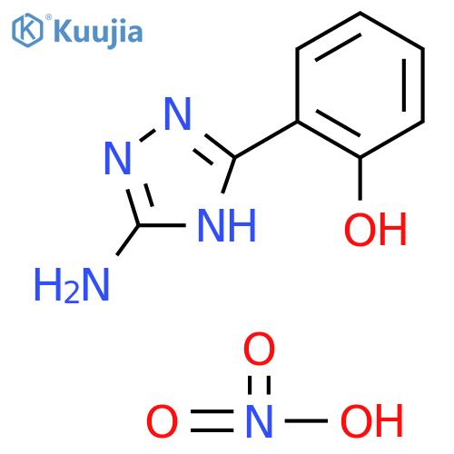 2-(3-Amino-1H-1,2,4-triazol-5-yl)phenol nitrate structure