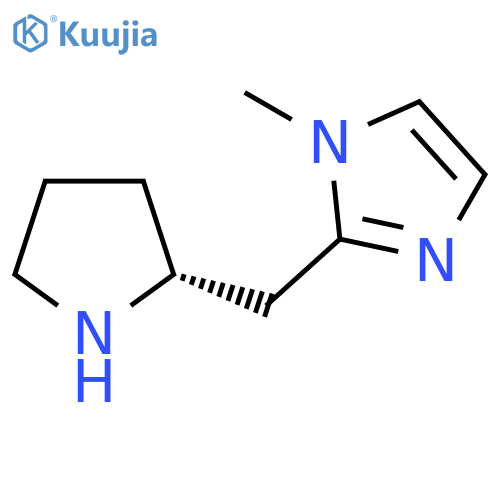 1-methyl-2-(2R)-pyrrolidin-2-ylmethyl-1H-imidazole structure