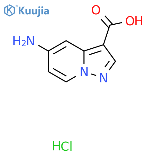 5-Aminopyrazolo[1,5-a]pyridine-3-carboxylic acid hydrochloride structure