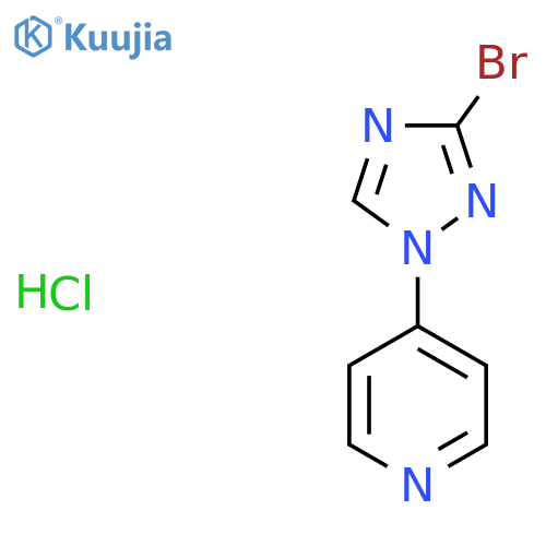 4-(3-Bromo-1H-1,2,4-triazol-1-yl)pyridine hydrochloride structure