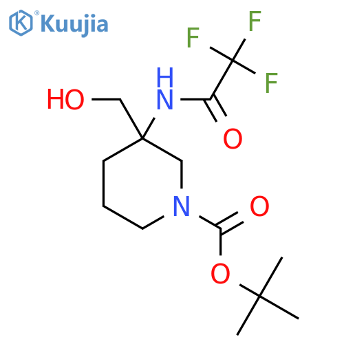 Tert-butyl 3-(hydroxymethyl)-3-(trifluoroacetamido)piperidine-1-carboxylate structure
