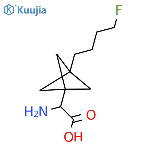2-Amino-2-[3-(4-fluorobutyl)-1-bicyclo[1.1.1]pentanyl]acetic acid structure