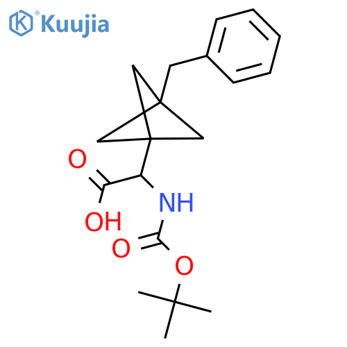 2-{3-Benzylbicyclo[1.1.1]pentan-1-yl}-2-{[(tert-butoxy)carbonyl]amino}acetic acid structure