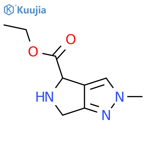 Ethyl 2-methyl-5,6-dihydro-4H-pyrrolo[3,4-c]pyrazole-4-carboxylate structure