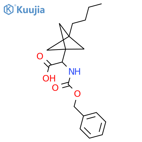 2-(3-Butyl-1-bicyclo[1.1.1]pentanyl)-2-(phenylmethoxycarbonylamino)acetic acid structure