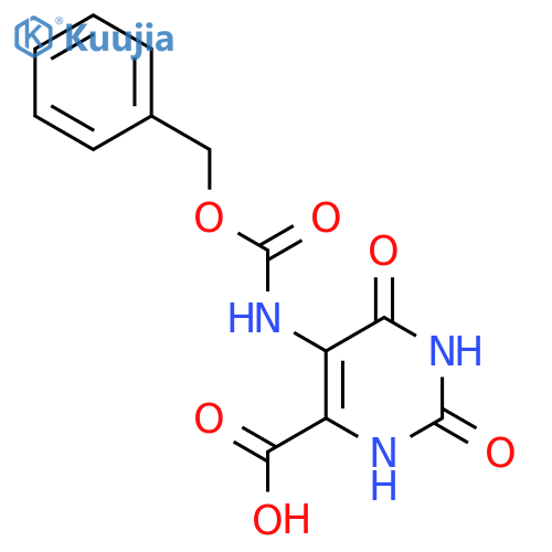 2,4-Dioxo-5-(phenylmethoxycarbonylamino)-1H-pyrimidine-6-carboxylic acid structure