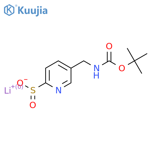 2-Pyridinesulfinic acid, 5-[[[(1,1-dimethylethoxy)carbonyl]amino]methyl]-, lithium salt (1:1) structure