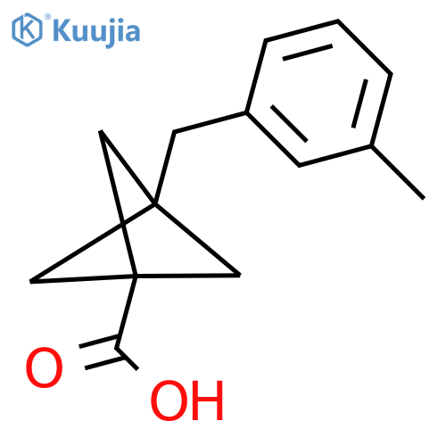 3-[(3-Methylphenyl)methyl]bicyclo[1.1.1]pentane-1-carboxylic acid structure