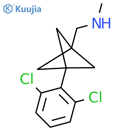 1-[3-(2,6-Dichlorophenyl)-1-bicyclo[1.1.1]pentanyl]-N-methylmethanamine structure
