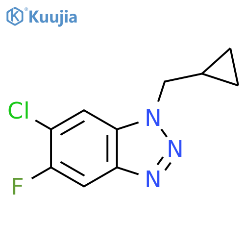 6-chloro-1-(cyclopropylmethyl)-5-fluoro-1H-1,2,3-benzotriazole structure