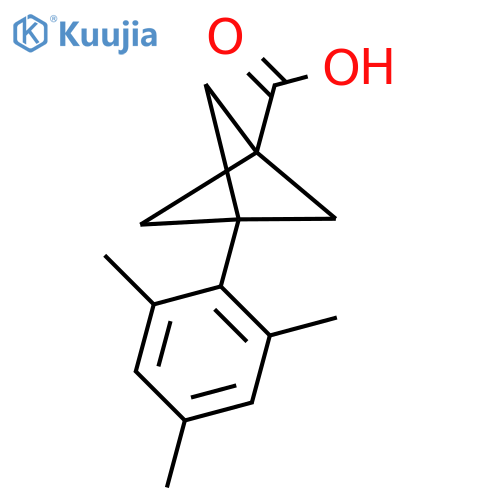 3-(2,4,6-Trimethylphenyl)bicyclo[1.1.1]pentane-1-carboxylic acid structure