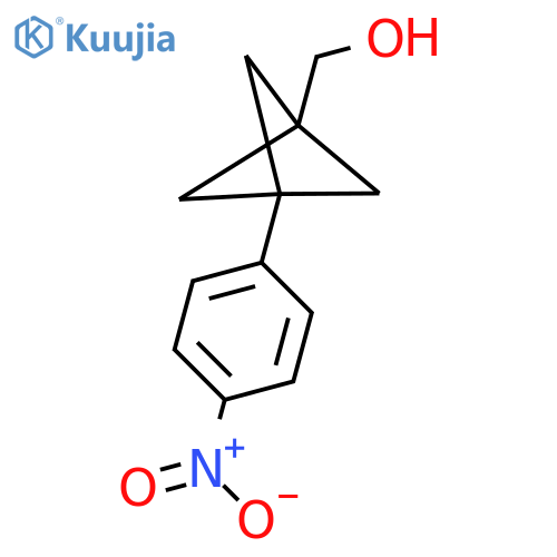 [3-(4-Nitrophenyl)-1-bicyclo[1.1.1]pentanyl]methanol structure