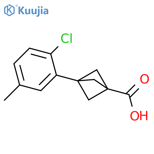 3-(2-Chloro-5-methylphenyl)bicyclo[1.1.1]pentane-1-carboxylic acid structure