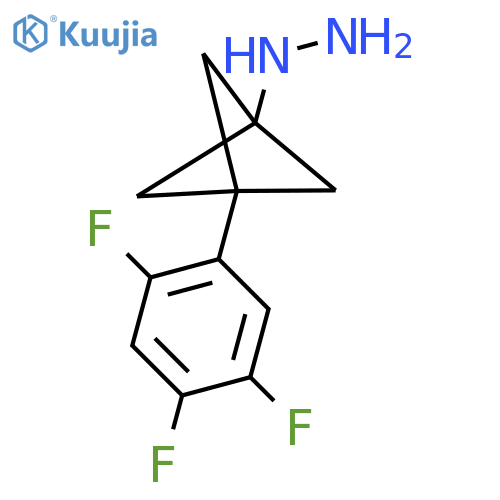 [3-(2,4,5-Trifluorophenyl)-1-bicyclo[1.1.1]pentanyl]hydrazine structure