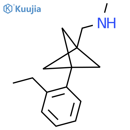 1-[3-(2-Ethylphenyl)-1-bicyclo[1.1.1]pentanyl]-N-methylmethanamine structure