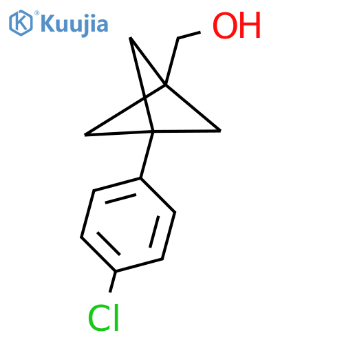 [3-(4-Chlorophenyl)-1-bicyclo[1.1.1]pentanyl]methanol structure