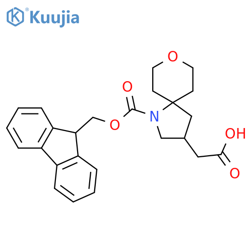 1-[(9H-Fluoren-9-ylmethoxy)carbonyl]-8-oxa-1-azaspiro[4.5]decane-3-acetic acid structure