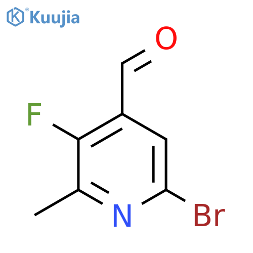 6-Bromo-3-fluoro-2-methylpyridine-4-carbaldehyde structure