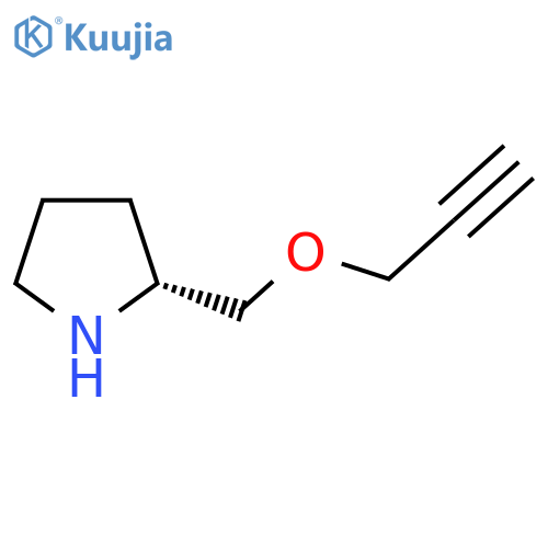 (2R)-2-[(prop-2-yn-1-yloxy)methyl]pyrrolidine structure