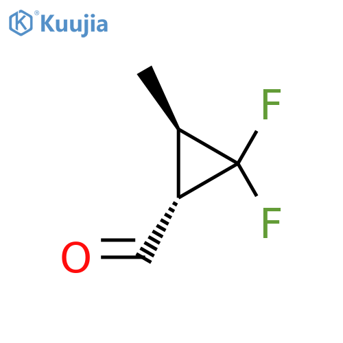 (1S,3R)-2,2-Difluoro-3-methylcyclopropane-1-carbaldehyde structure